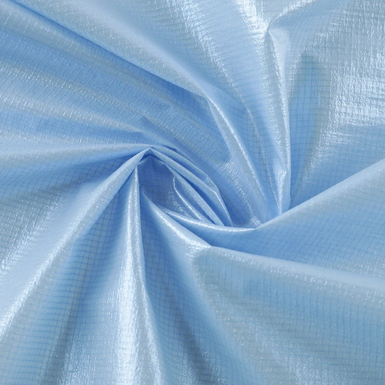wholesale woven plain waterproof fabric for down jackets 100% nylon rain coat fabric (1600357052172)