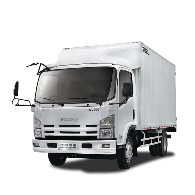 price China mini small 2024 ISUZU ELF NKR KV100 4 ton 4X2 4x4  van truck for vegetable transportation