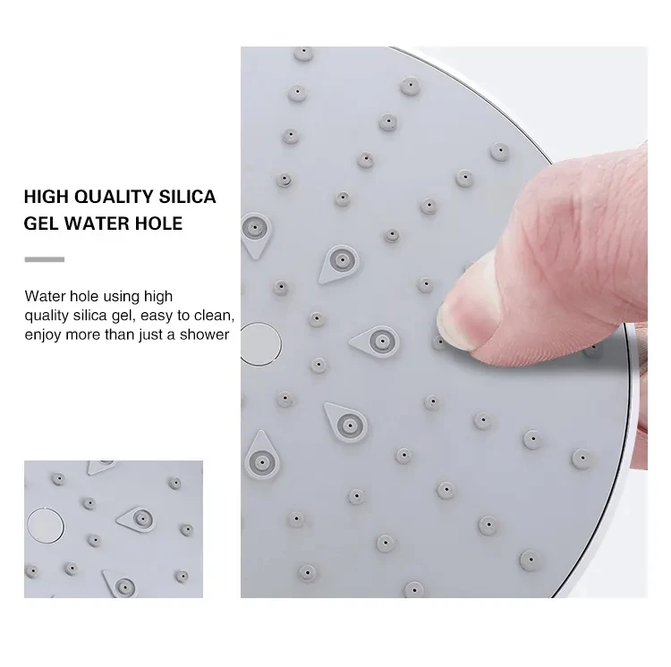 8 Inch Multifunctional High Quality ABS Plastic High Pressure 3 Mode Adjustable Chrome Handheld Bathroom Shower Head