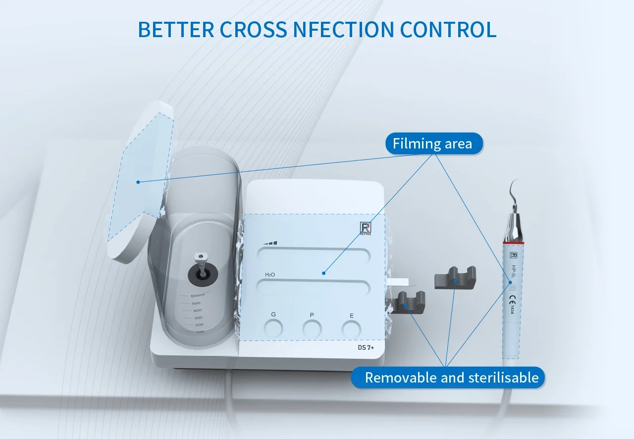 Dental Teath Cleaning Equipment Ultrasonic Dental Scaler And Air Polisher Portable Dental Ultrasonic Scaler Machine With LED