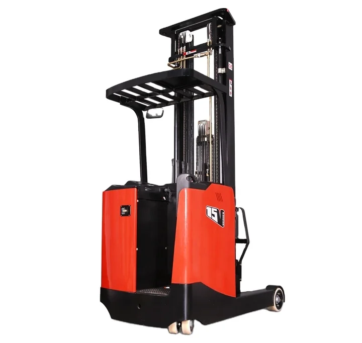 REDDOT narrow aisle forklift ridder type Electric Reach Truck with wide view mast