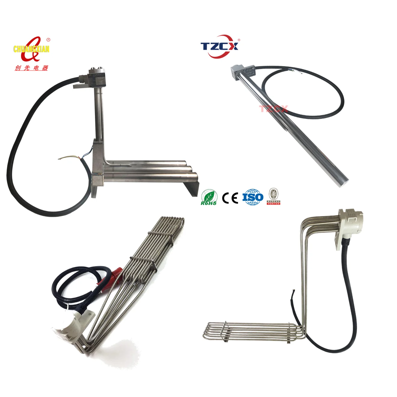 CE certified 2KW 3KW or customized electric immersion heater titanium heating elements for electroplating