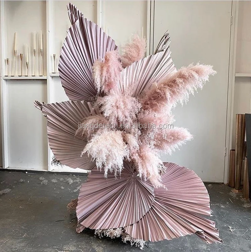 Ins Popular Wedding Party Decorative / shop deco / Home deco / Real Natural Flower Large Dried Palm Leaves