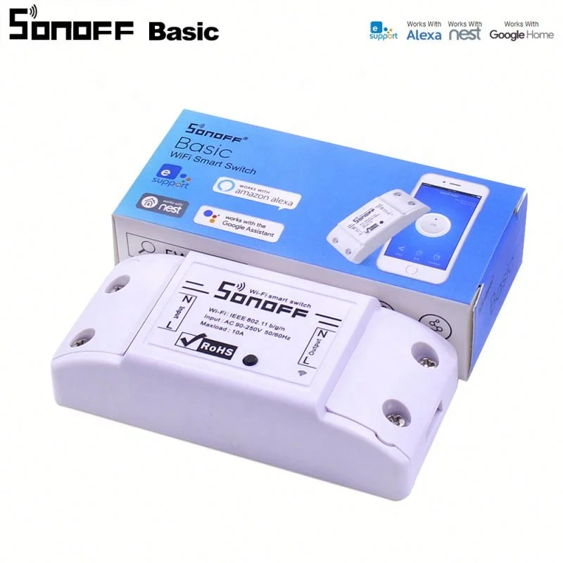  Дистанционный беспроводной смарт-выключатель Sonoff Basic с поддержкой Wi-Fi 10