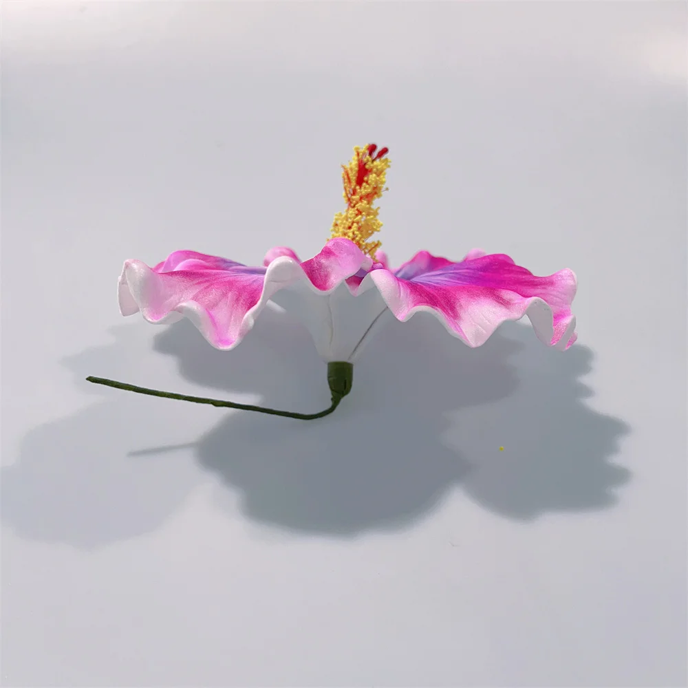 High Quality  15cm EVA Foam Artificial  Hibiscus Big  Hair Pick Hawaiian Flower for Store Wholesale KN-hf111