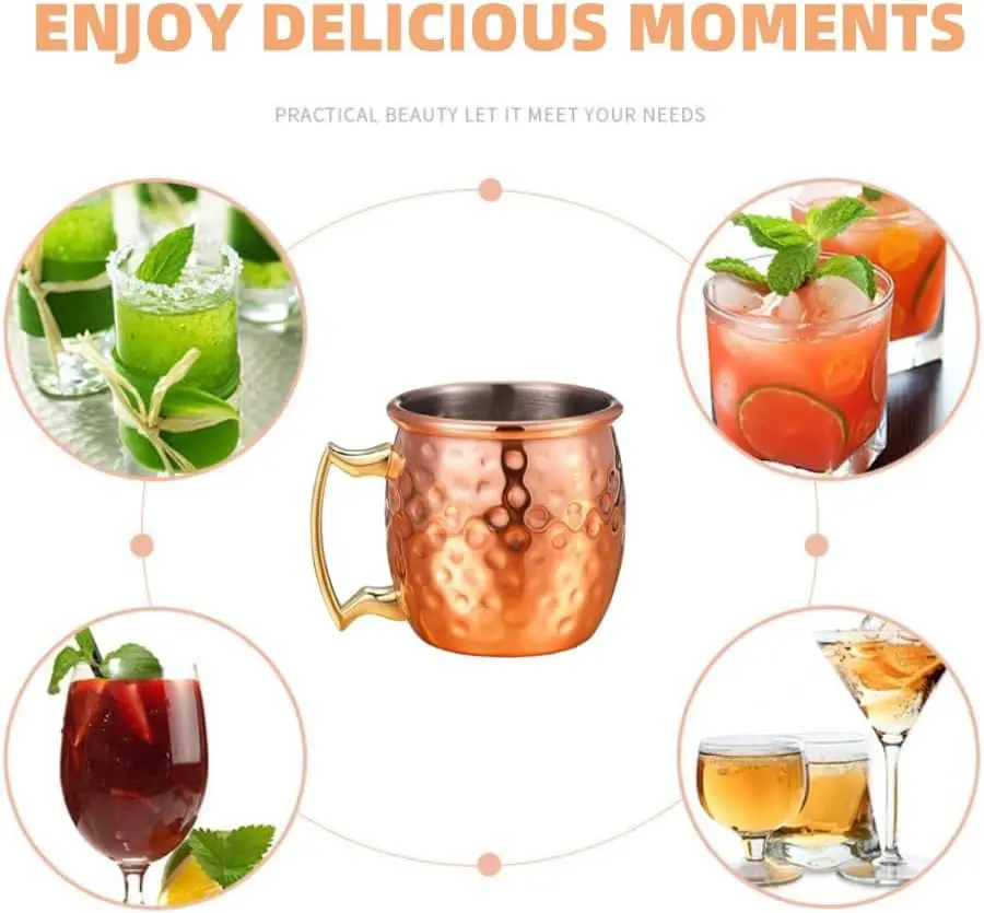 Mini 2-Ounce Copper Plated Stainless Steel Mug Espresso Mini Shot Cup