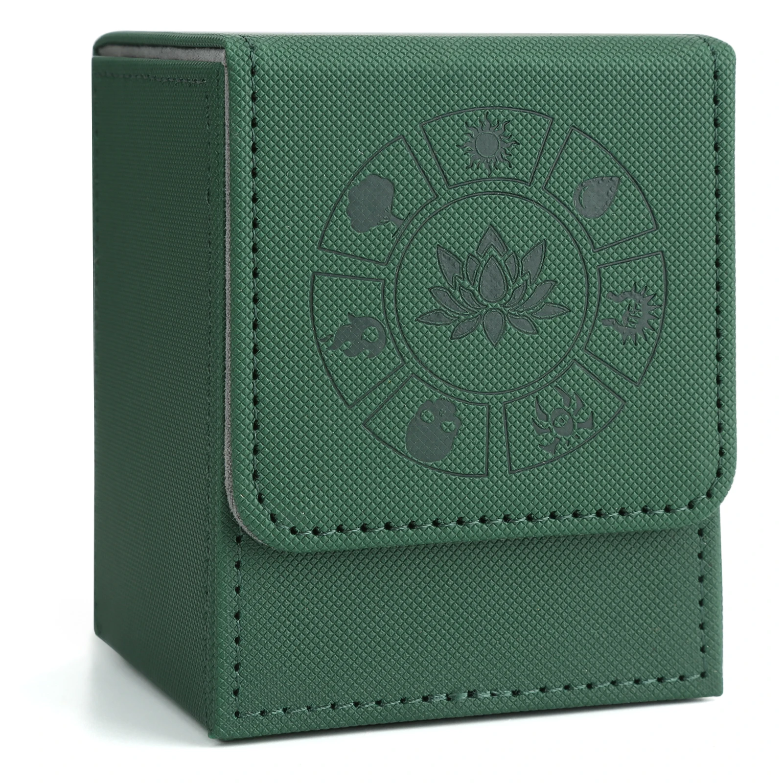 High Quality Card Deck Box for MTG Commander Decks Leather Deck Card Case for TCG Cards with Magic Locking