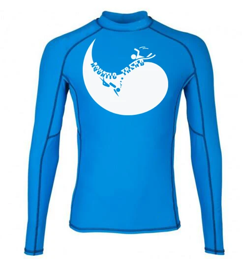 High quality custom printed mens long sleeve spandex lycra shark surf mma rash guard shirts