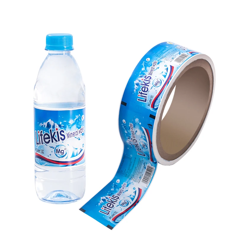 Custom Self Adhesive PVC / PET Heat Shrink Sleeve Label Water Bottle Sleeve Film Rolls