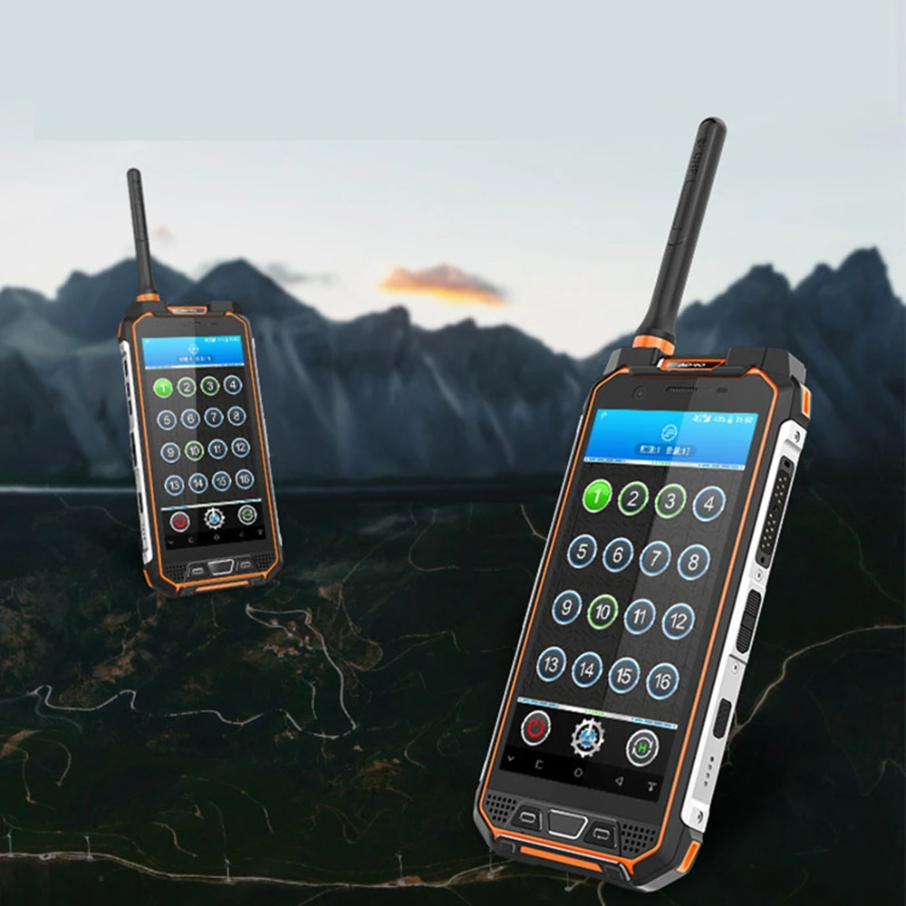 PTT Radio Real PTT/ZELLO  W3 4 Inch Screen IP68 Waterproof Rugged Smartphone 4G LTE Dual Band UHF Walkie Talkie