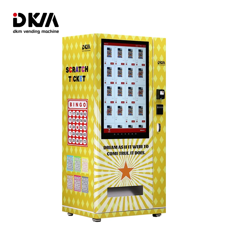 DKM automatic tourist postcard dispenser paper game lottery scratch off tickets vending machine