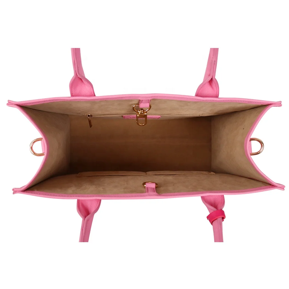 Wholesale Ladies Luxury Designer Handbag Famous Large Embroidery Logo Custom Tote Bag