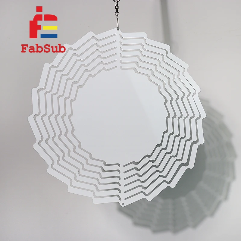 for Halloween Christmas Blank 8 10 in Wind Spinners Garden Flags Double Sides Printing Aluminum Wind Spinner Sublimation Blank