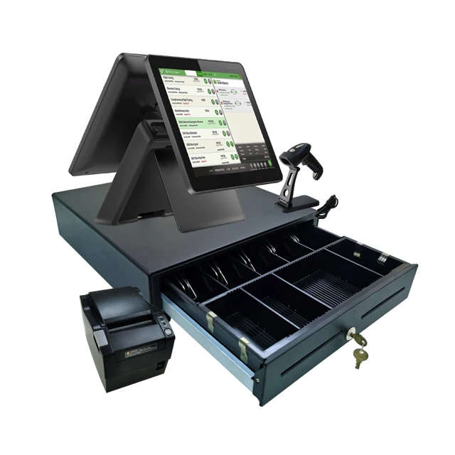 Pos hardware windows 15 inch cash register machine windows pos terminal point of sale system pos machine touch screen
