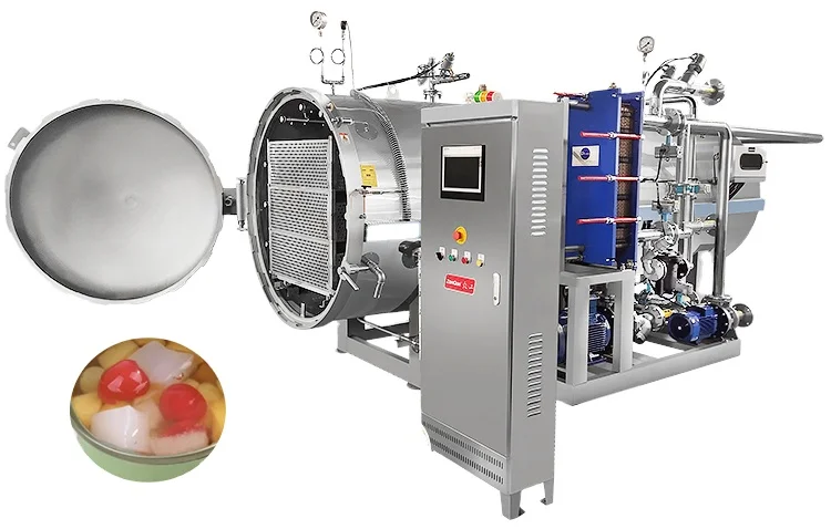 mini small glass jars and bottle cooker food water spray machine autoclave retort for sale