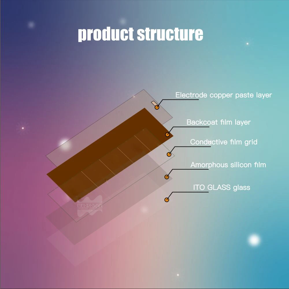 MarsRock 2V 7.9uA 32*11mm Dim Lux Amorphous Silicon Solar Cell Thin Mini Small Solar Panel Light indoor for Indoor Any Dim Light