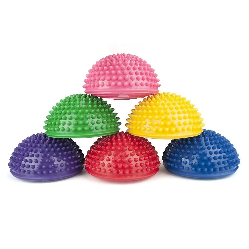 Wholesale High Quality Balance Training Fitness Half Round Foot Massage Ball Yoga Spiky Massage Ball With Spike