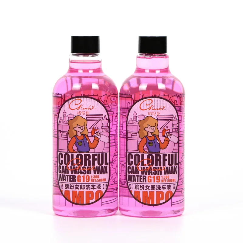 Glenby 500ml Car Washing Shampoo Colorful Water Wax for Car Cleaning Liquid Car Care Wash & Spray Product