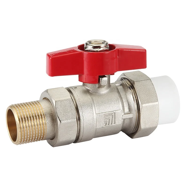 
T425 male Factor forged brass water control floating ball valve 