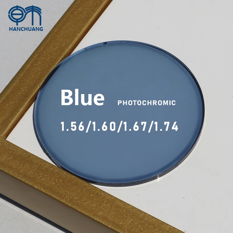 SHMC Photochromic Anti-Blue Light Prescription Lenses 1.56/1.60 All Index Blue Green Coating Single Vision Optical Lenses