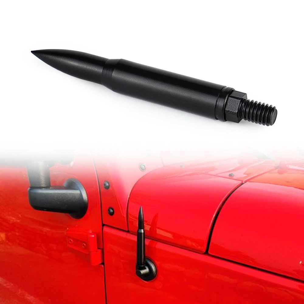 Bullet Antenna Mast for Jeep Wrangler JK JL 4xe Gladiator 2007-2023 - Highly Durable Premium Truck Antenna