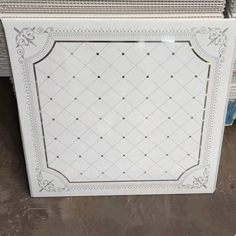Waterproof new Arrival 595x595x7mm 60x60 Square PVC Ceiling