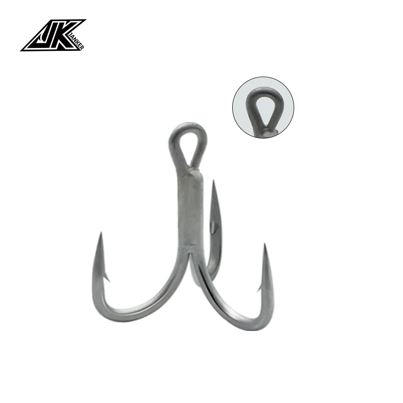 JK GT-R77 4/0 5/0 6/0 High Carbon Steel Treble Hook Fishing Tackle