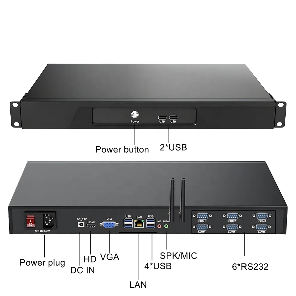1U настенный брандмауэр для ПК основной i5-3210M i7-3320M 2Lan HD VGA 6 COM промышленный pfSense OPNsense устройство сетевой безопасности VPN