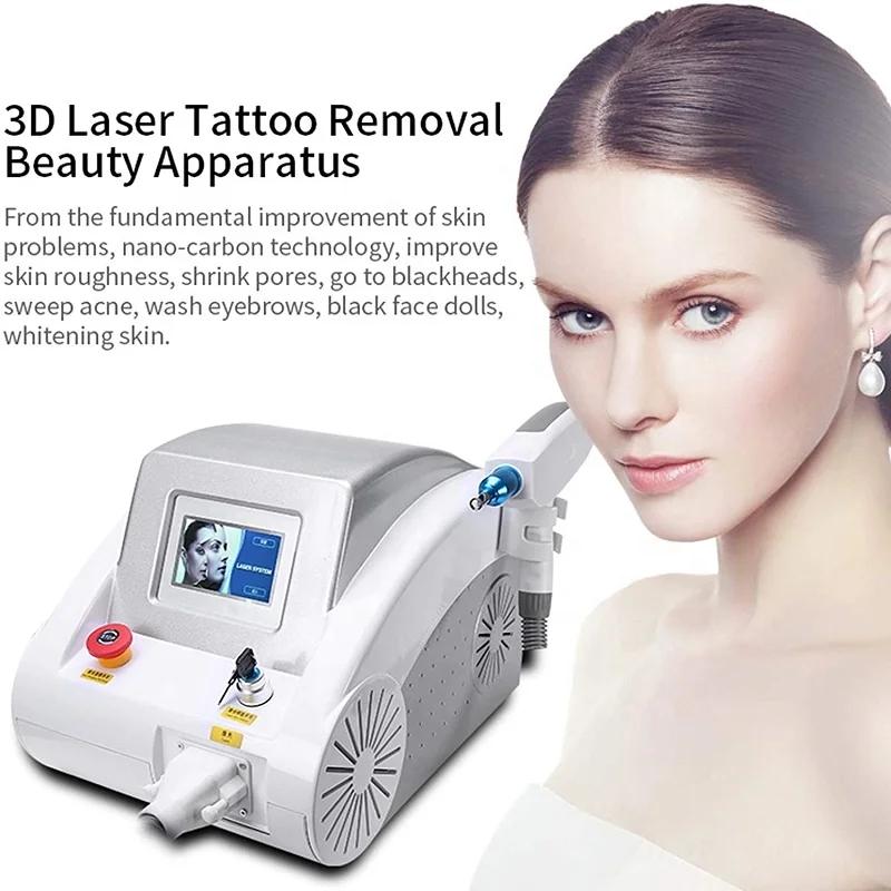 Portable Q-switch ND YAG Laser 1064nm 532nm 1320nm Tattoo Removal Pigmentation Removal Carbon Peeling Machine