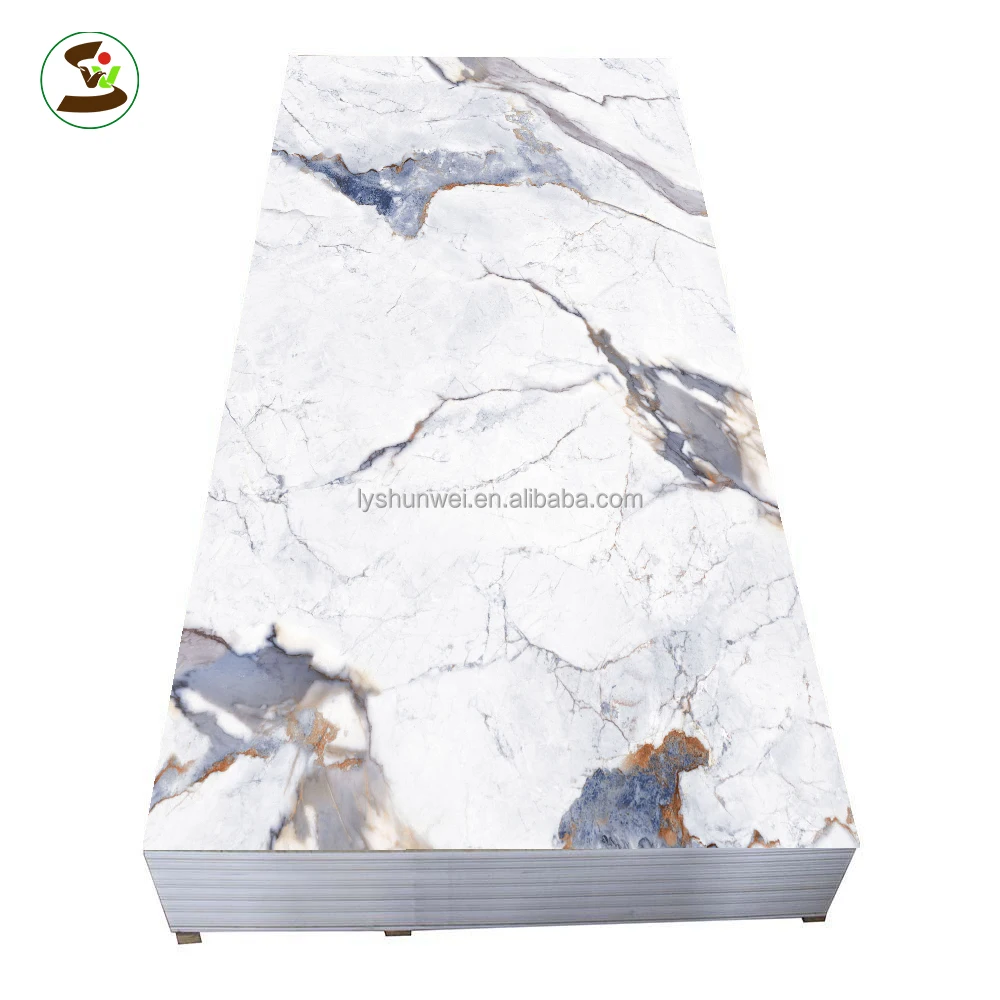 high quality waterproof 4x8 uv pvc sheet marble alternative pvc wall panel price