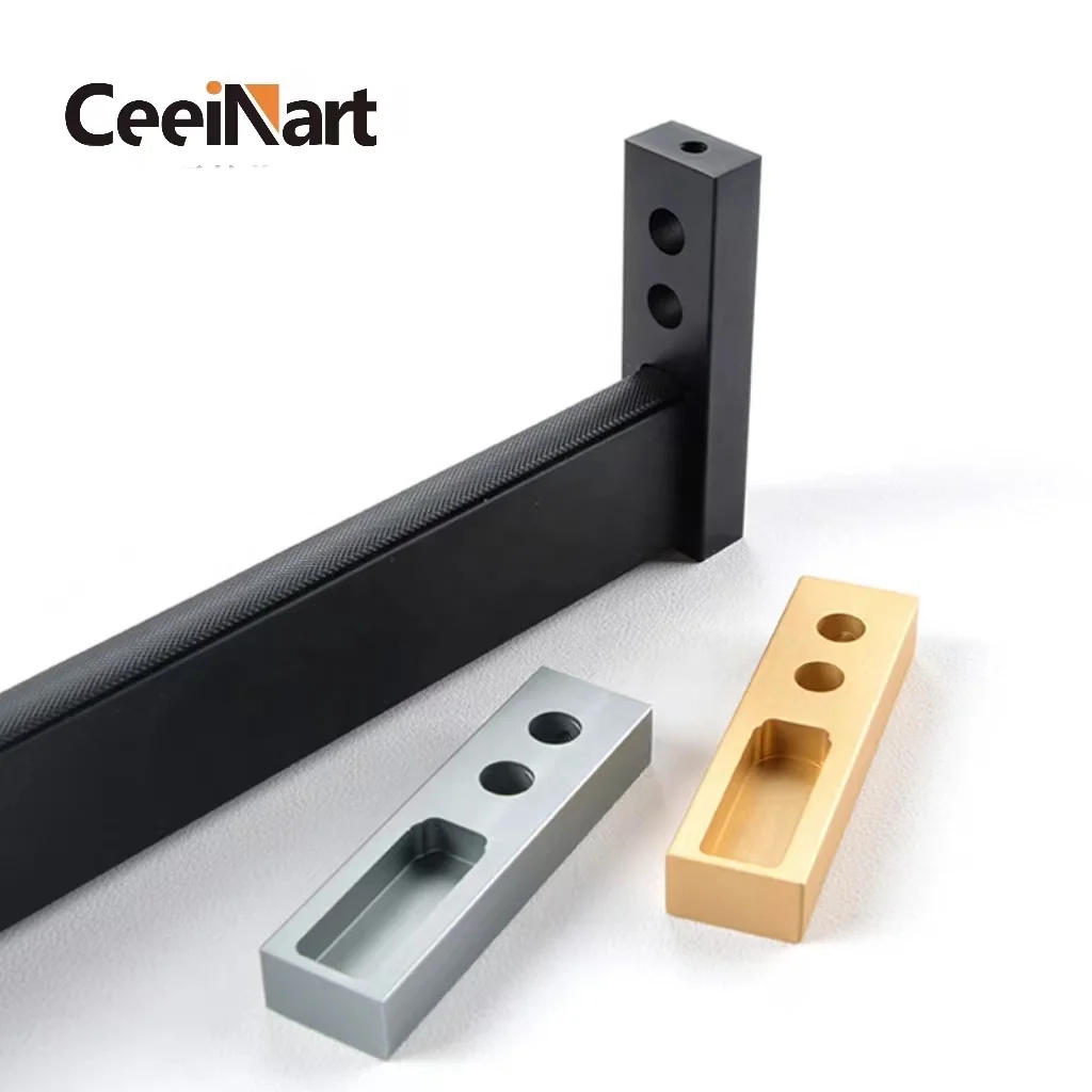 High Quality Light Luxury Aluminum Alloy Wardrobe Long Tube Holder Furniture Closet Hardware Clothes Rail Hanging Support Holder