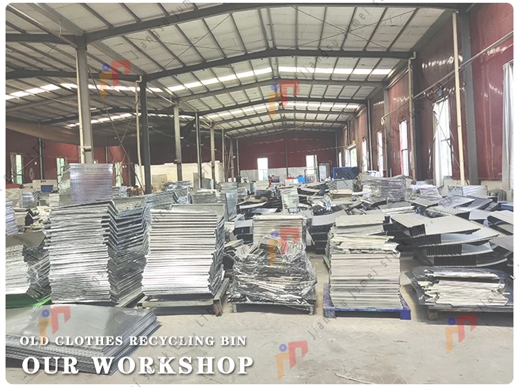 Wholesale Clothes Trash Bin Recycling Clothing Box Public Green Red Color Street Donation Bin