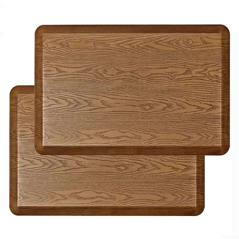 Wholesale Wood Grain Waterproof Kitchen Office Floor Working Anti Fatigue Mat