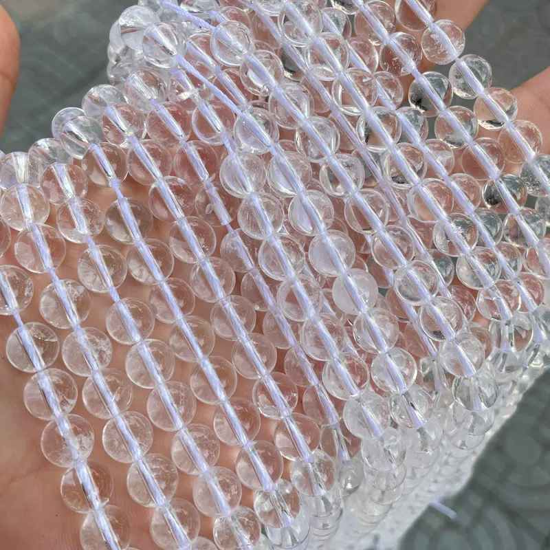 Wholesale Natural Clear Quartz Crystal Beads 4mm 6mm 8mm 12mm Round Loose Gem Stone Beads DIY Bracelet For Jewelry Making