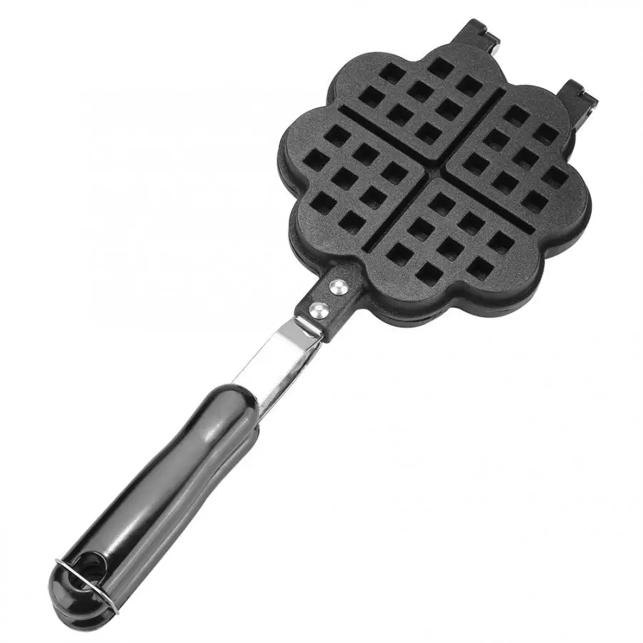 Hot Selling Manual  Heart Shape Plates Aluminum Mini Non Stick Waffle Maker