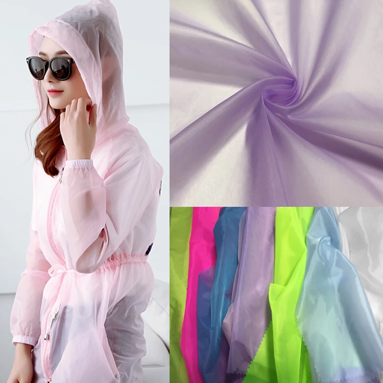 380T 15D nylon fabric thin upf 50 sunproof fabric