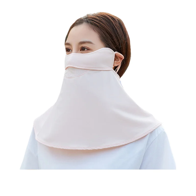 Qiqiaodou женская летняя дышащая УФ-крышка из полинейлона ледяного шелка уличная велосипедная маска для лица
