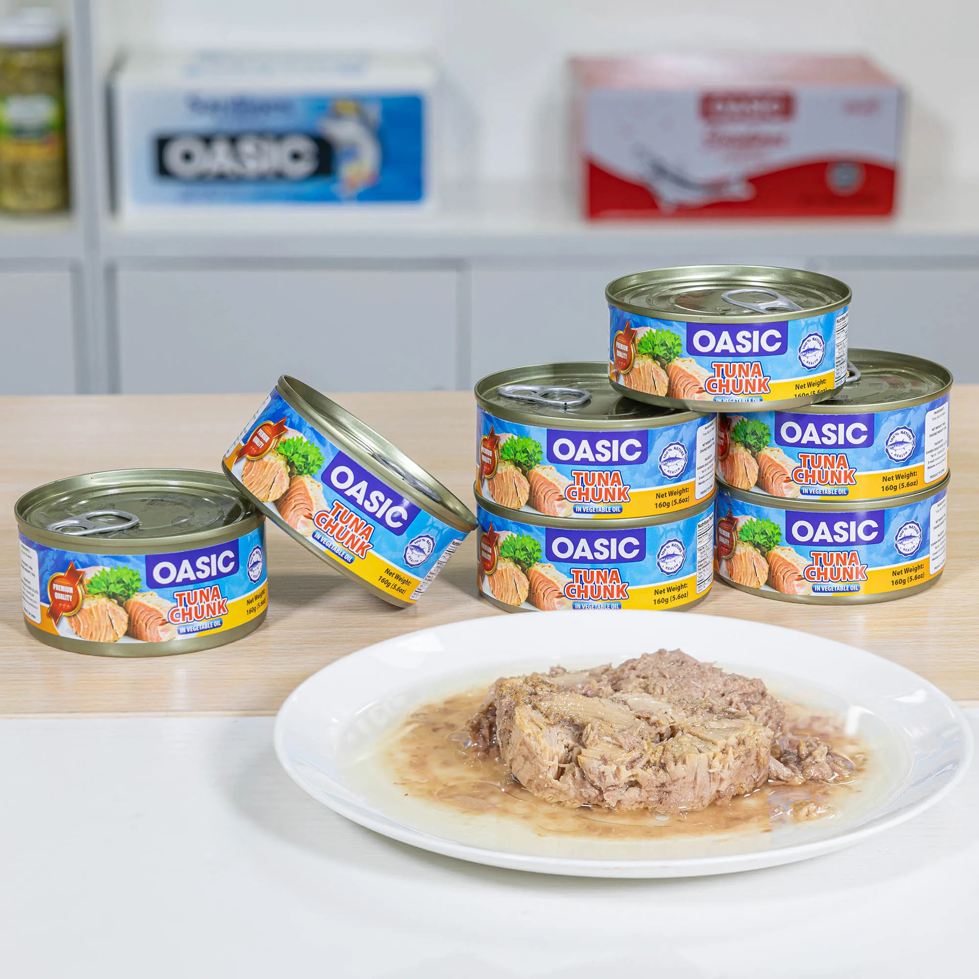 2024 Natural Ingredients Premium Quality Canned Tuna in Vegetable Oil 125g/425g Canned Fish from Factory