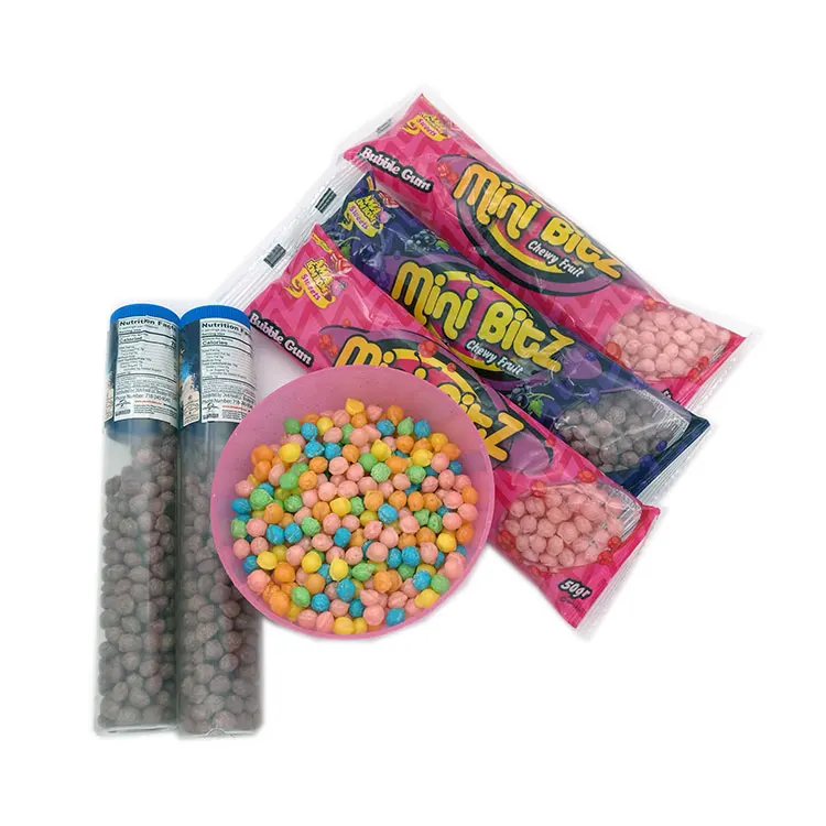 HACCP certified factory produced fruit juice flavored small hard chewy candy