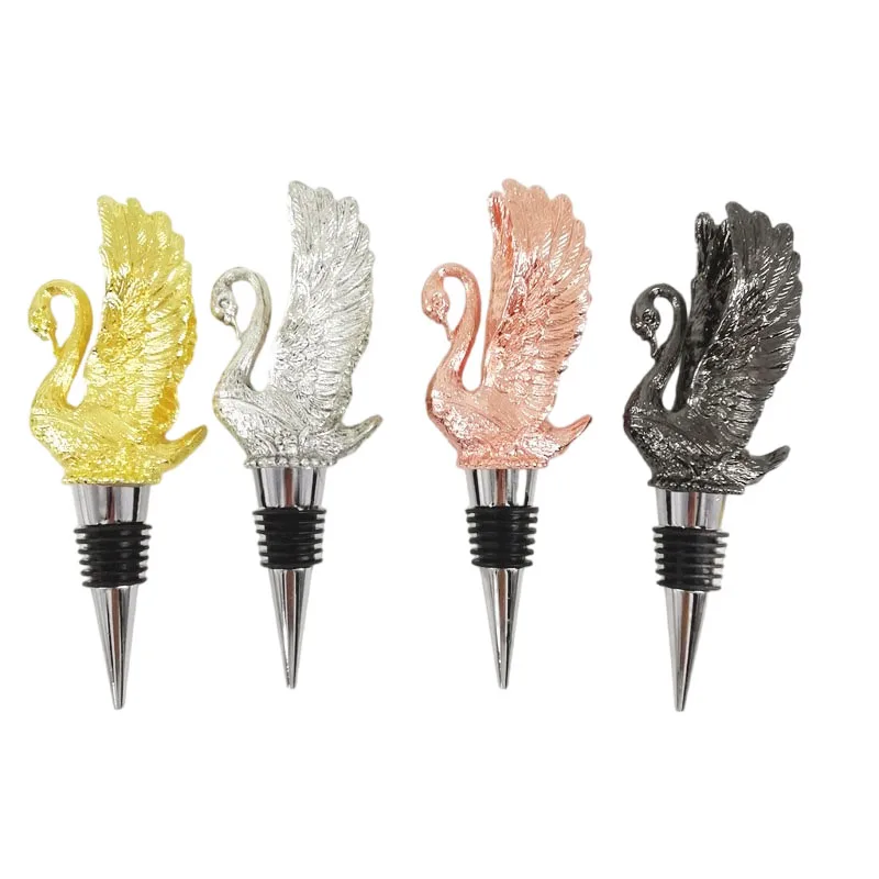 Оптовая продажа пробка для бутылки с лебедем заглушка вина из цинкового сплава металлическая аэратор