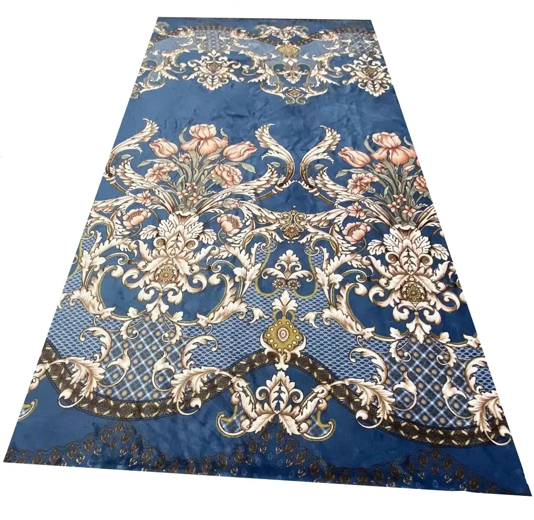 Printing Flannel Fabric Sublimation Printed Knit Flannel Coral Fleece Fabric For Sheet Knitted Printed Blanket