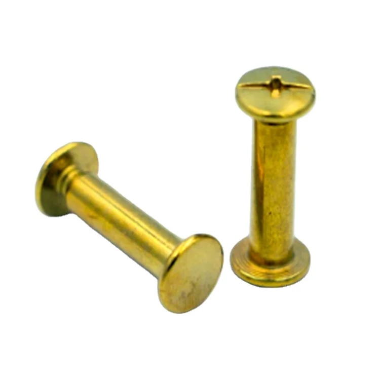 
Solid brass m4 high quality chicago screw for leather belt 