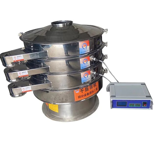 Qianzhen 50 micron circular Ultrasonic meat bone meal vibrating Screen Machine Separating
