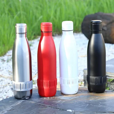 
2021 new Smart bottle double 304 stainless steel vacuum music bottle 