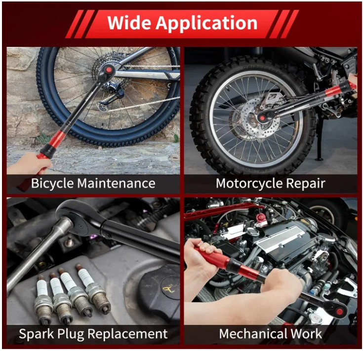 1/2 1/4 3/8 Ratchet Socket Wrench Set 72 24 Tooth Adjustable Allen Herramientas Automotive Hand Tools For Car