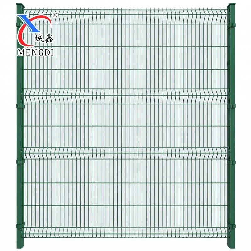 High quality galvanized steel metal Customized pvc coated rigid fence panel 3d bending curved garden fence welded mesh fence