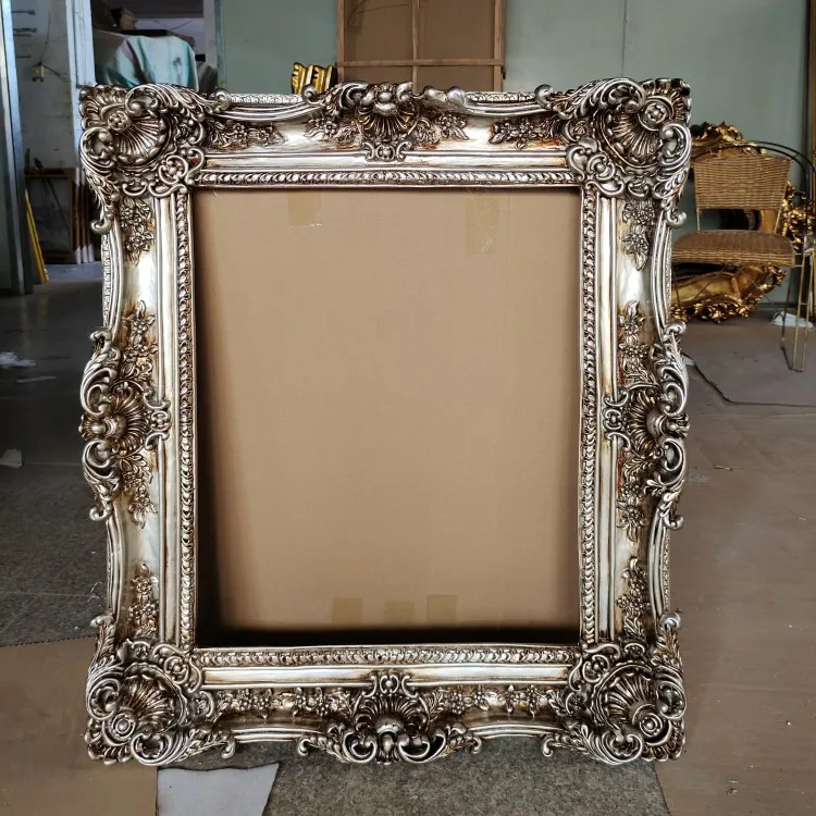 Customized Ornate Antique Large Gold Foil Baroque Art Canvas Custom Wood Picture Oil painting Frame Moulding For Wall Molding