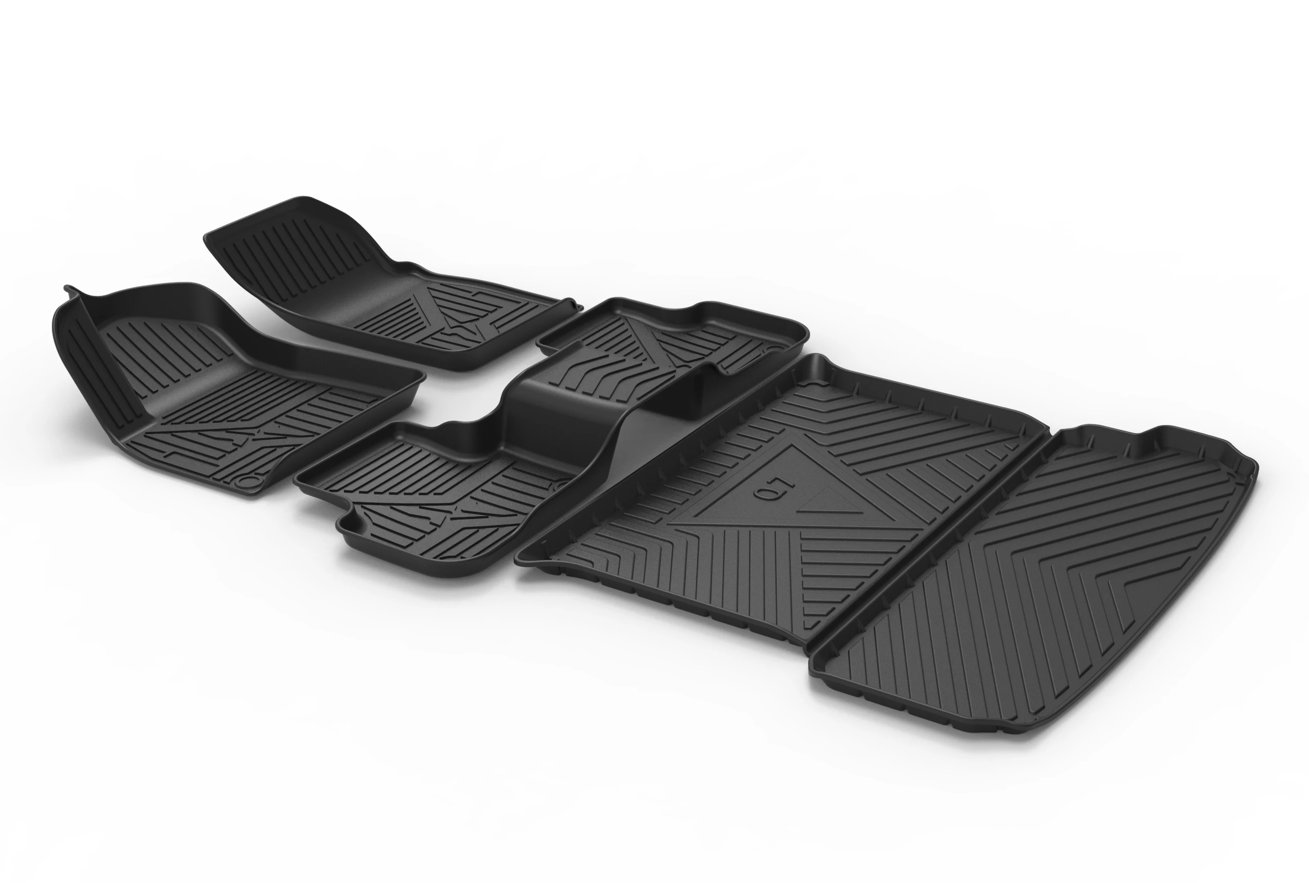 Auto Interior Accessories Anti Slip Rubber Rear Trunk Mat 5 Seats Luxury Car Floor Mat for Audi Q7