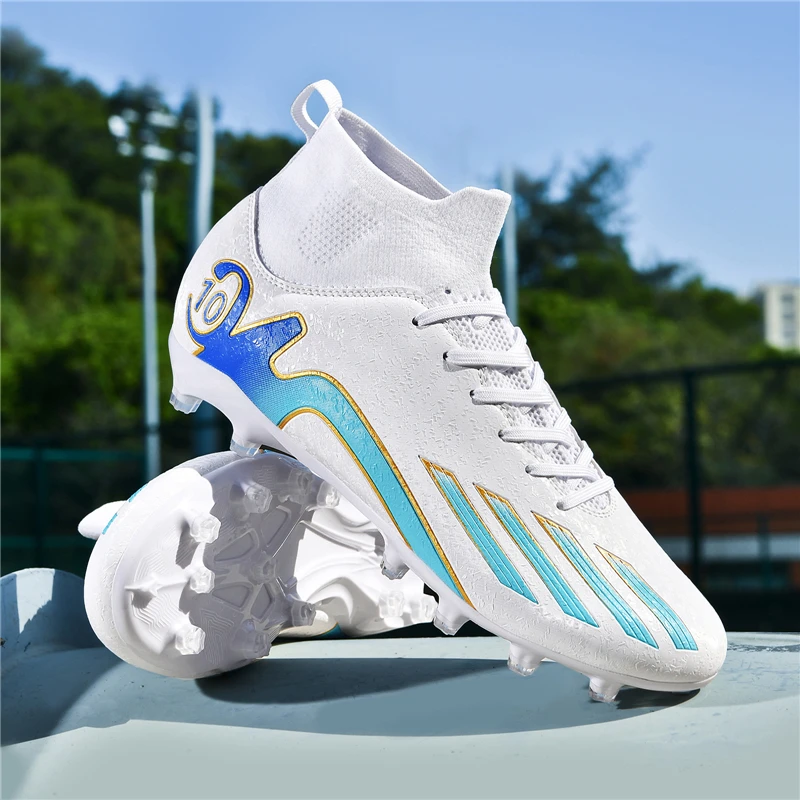 TEMU Men Cleats Football Boots High Top Soccer boots Sneakers football shoes Turf Futsal outdoor Soccer shoes