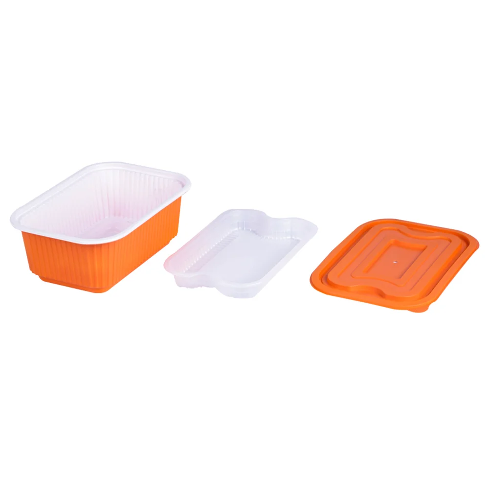 Take Away Disposable Fast Cooking Plastic Storage Boxs Food Self Heating Container With Lid